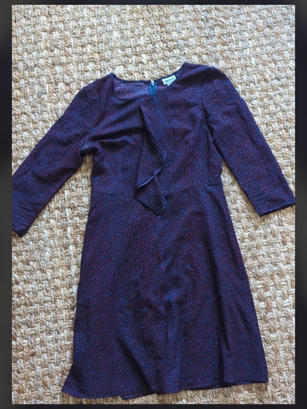 DKNY Purple & Pink Animal Print Mini Dress - Size 4